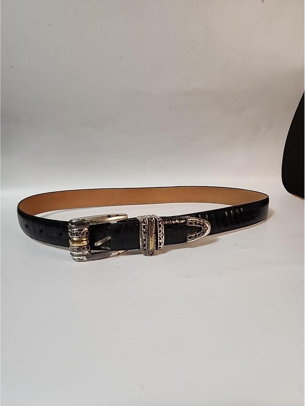 Vintage 90's Brighton Belt Women's Size M/30 Silver Buckle Leather Missing Charm
